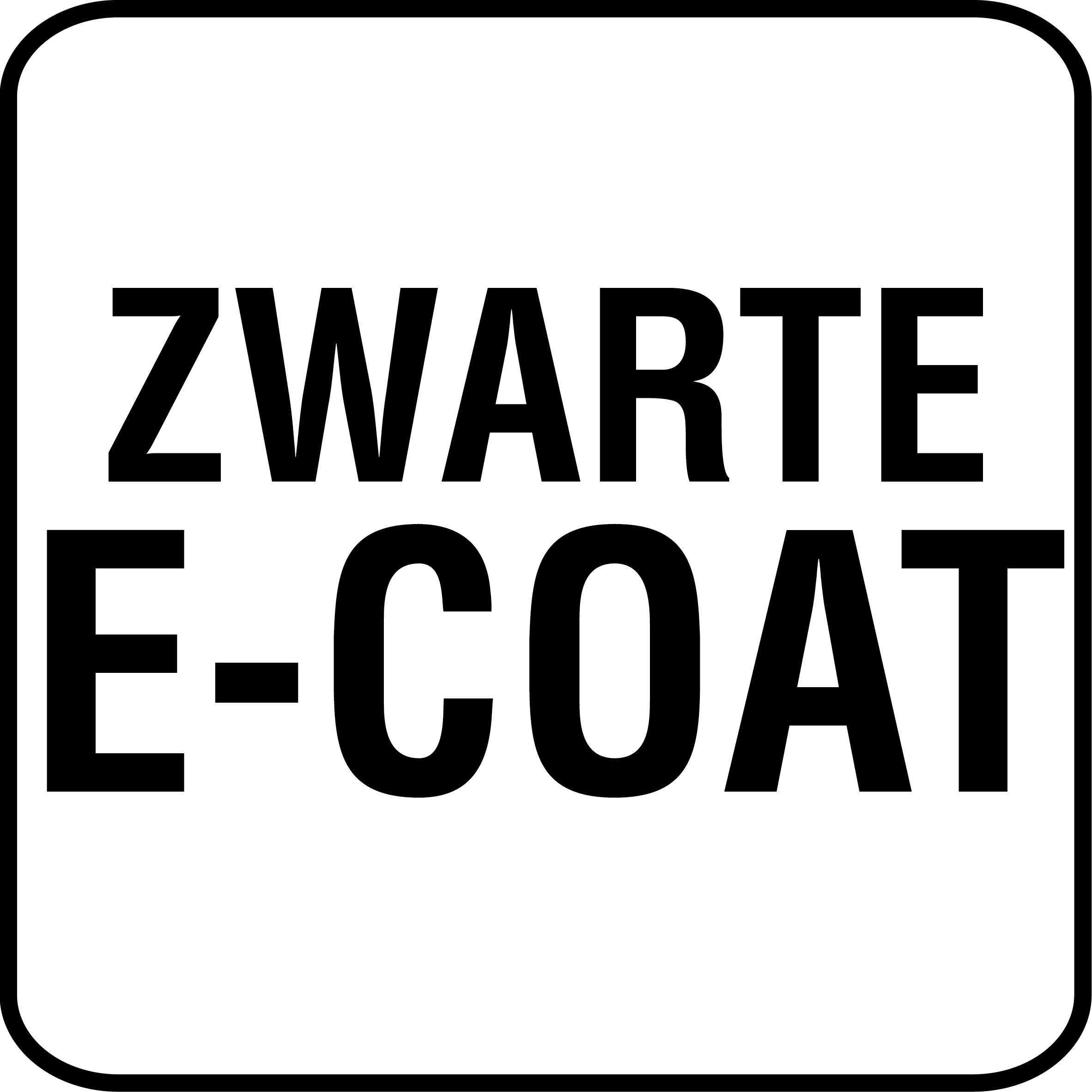Zwarte E-Coat